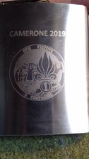 FOREIGN LEGION ETRANGERE FLASQUE ALCOOL INOX STANLESS CAMERONE 2019 1°REG 5°Cie