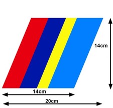 BANDE POUR PEUGEOT 205 SPORT GTI CALANDRE 14cmX14cm  STICKER AUTO BA223