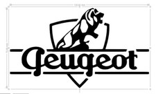 1 sticker PEUGEOT cyclomoteur ancien logo 1957 75x130mm