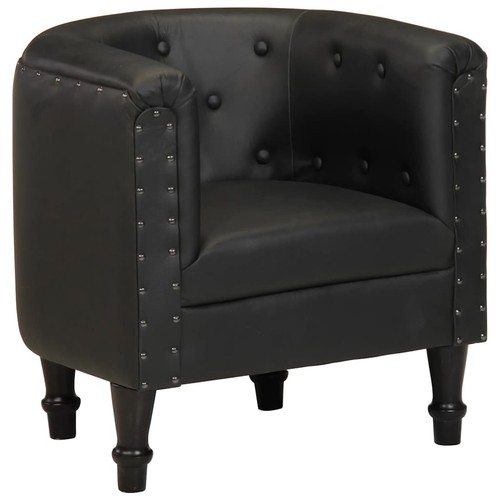 Fauteuil gris cuir véritable - gris,