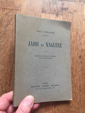PAUL VERLAINE  jadis et naguere messein 1947 edition definitive