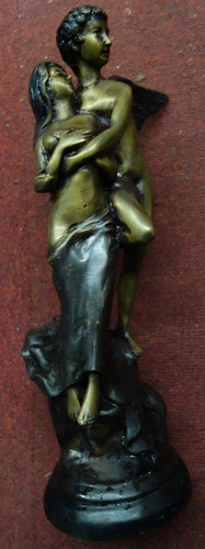 Bronze cupidon femme - cupidon, et