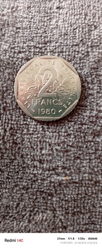 Pièce monnaie francs - 2,