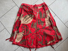 JUPE EVASEE ROUGE A MOTIFS