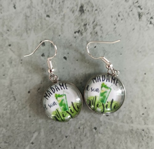 Boucles oreilles cabochon de - d'oreilles,