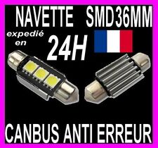 AMPOULE NAVETTE A 3 LED SMD C5W 36MM ANTI SANS ERREUR CANBUS PLAFONNIER COFFRE 