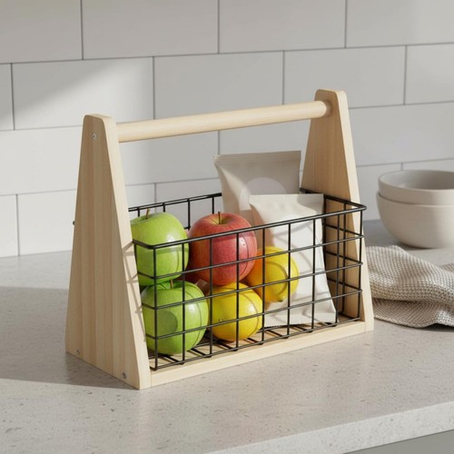 Panier bois métal - et,