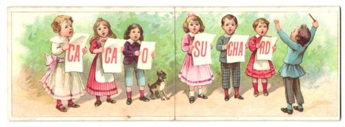 Calendrier 1898 chocolat - chocolat, &