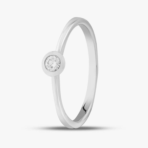 Bague solitaire blanc 9 - solitaire, en