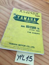 Yamaha parts list RS125DX 480