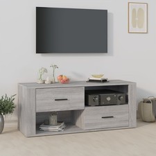 Meuble TV Gris béton 100x35x40 cm Bois d'ingénierie support TV vidaXL