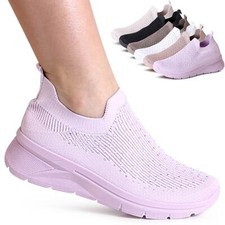 Chaussures Femme Paillettes Basses Baskets Léger Mocassins de Sport à Enfiler