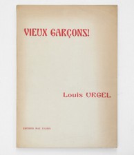 LOUIS URGEL Vieux garçons score music sheet french 1931 ENVOI SIGNED AUTOGRAPHED