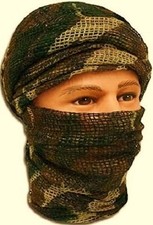 Chèche filet en mailles camouflage C/E état neuf / foulard écharpe camo chech