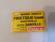 Ancien autocollant vintage Polaroil huile agricole  Proutheau sainville 28