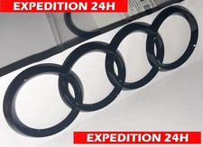 Emblème ARRIÈRE Pour AUDI A1 A3 A4 A5 A6 NOIR BRILLANT 177mm Coffre ADHESIF