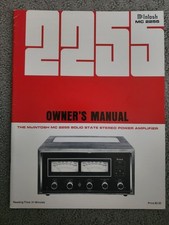 McIntosh MC2255 Owner's Manual