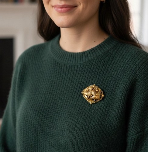 Antique broche florale vintage