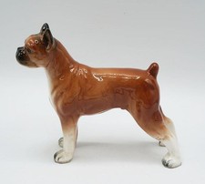Figurine De Chien Boxer En Porcelaine Mâle Fabriquée Au Japon