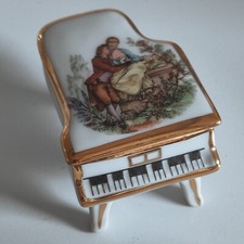 miniature  mini Petite Boîte Pilulier Piano À Queue, Limoges poupée
