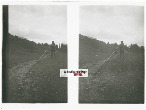 Joueur cor alpes - joueur, de