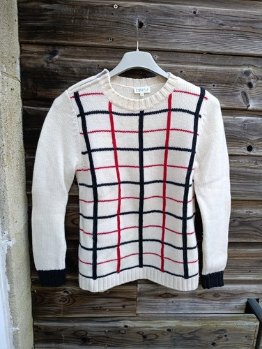 Pull laine mérinos écru - , et
