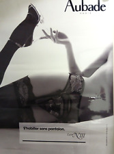 Grande affiche publicitaire - Lingerie fine AUBADE - 90x63 cm  - 1980's (env.)