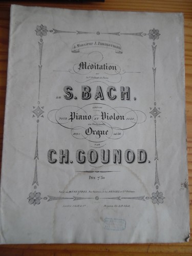 Partition meditation bach - partition,