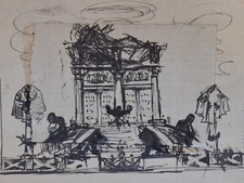 Pierre Henri Vaillant (1878-1939) (104) - encre -monument