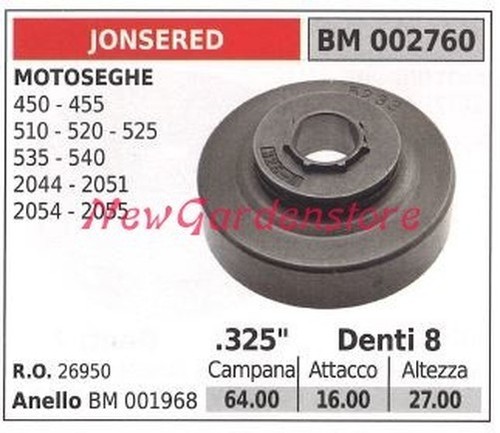 Pignon jonsered moteur scie - moteur,