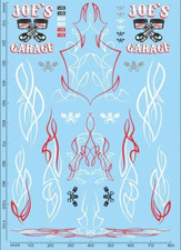 tuning garage hot road 1/18  Décalcomanie décalque pose facile