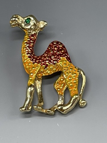 Vintage enamel brooch pin - enamel,
