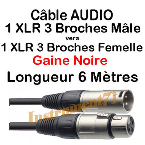 Câble xlr broches - 1,