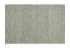 Tapis Gabbeh 100% Laine Gris Clair Uni 120x180 Cm Fait Main PL21