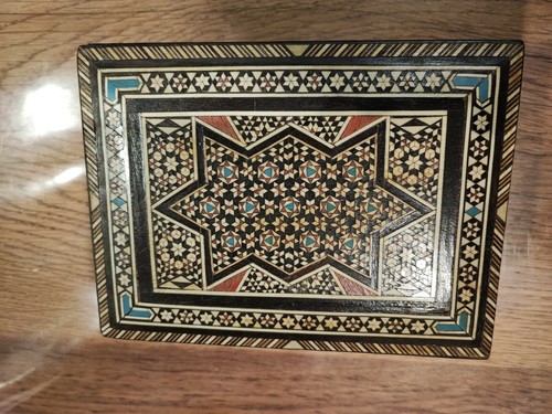 Boîte bois perse - boîte,