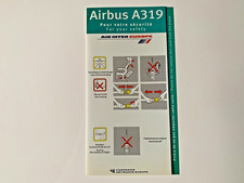 AIR INTER A319 Safety Card Carte de Sécurité