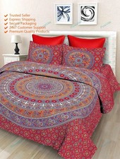 Mandala Indien Literie Set Reine Taille Couette Floral Couverture Housse Art D