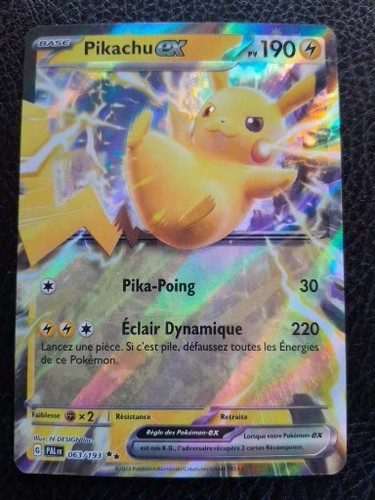Carte pokémon pikachu - pokémon, ex