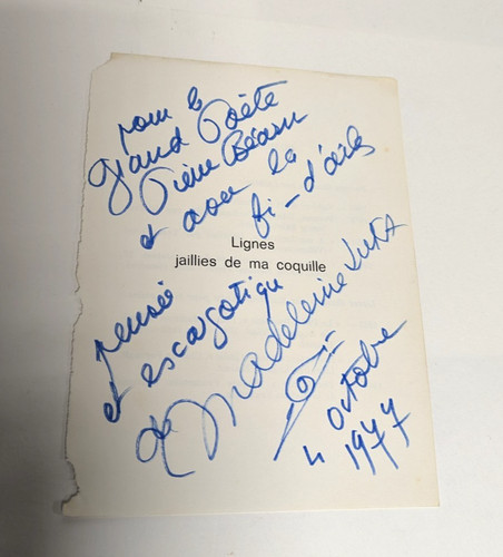 Luka madeleine 1977 - 1977, dedicace