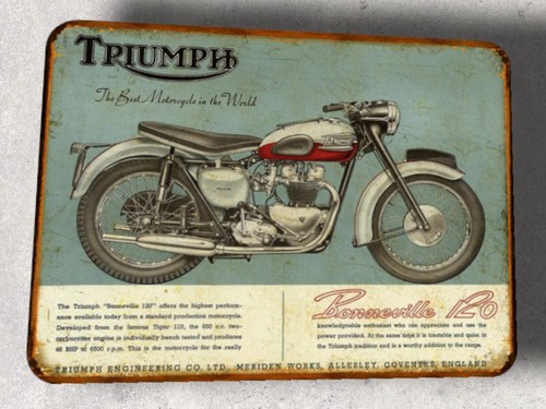 Plaque métal vintage - plaque, triumph