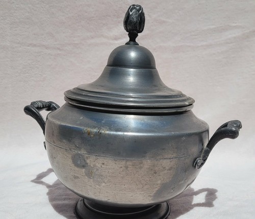 Ancienne soupière étain - soupière,