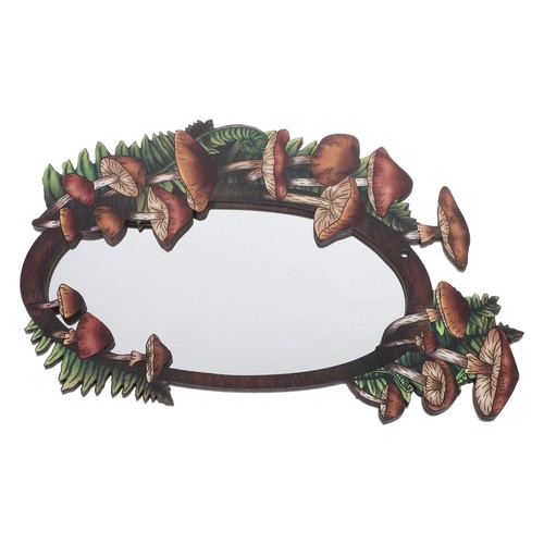 Miroir champignon bois - champignon, mural