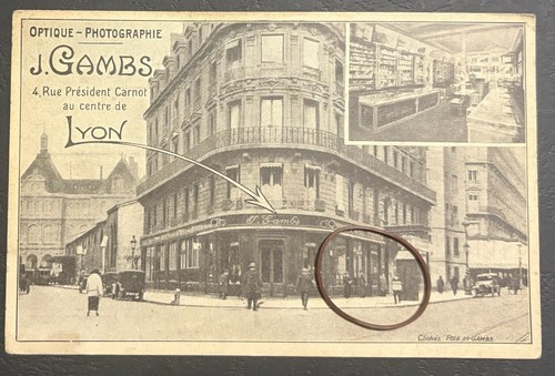 Old postcard lyon fronture - old,