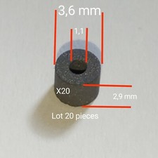 Perle ferrite Haute Fréquence  3.6 x 2.9  int 1.1 mm      Lot 40 Pcs      E3h31