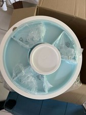 PLATEAU APERITIF PLATEAU RECEPTION TUPPERWARE - ROND - TURQUOISE - NEUF