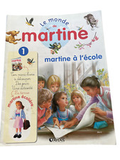 ANCIEN LIVRE MARTINE A L ÉCOLE JEU ÉDUCATIF DESSINÉE  ENFANT BD 