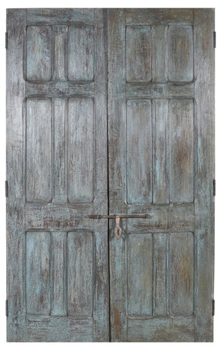 Porte bois massif fer - bois,
