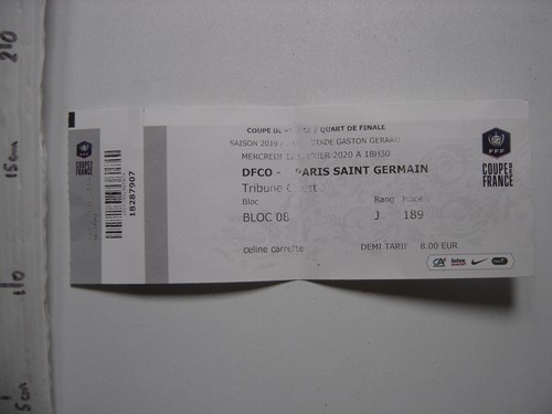 Ticket dfco dijon - psg, paris