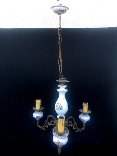 Suspension lustre faïence - lustre,