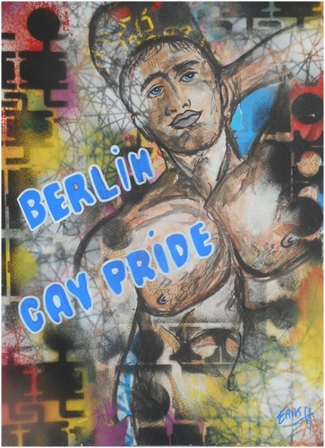 Berlin gay pride - peinture, nu